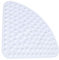 NuoyiPP Tapis de douche antidérapant, antibactérien, anti-moisissure, quart de cercle, coin de baignoire, tapis de bain avec ventouses pour baignoire, douche 65 x 65 cm – Blanc
