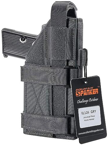 EXCELLENT ELITE SPANKER Taktische verstellbare Pistolenhalfter für M1911 G17 G18 G19 G26 G34 XD-45acp(Grau)