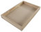 Rectangular Shallow Display Open Box Container | Serving Tray | Desk Organiser | Small 30 x 20 x 3 cm | Untreated & Unpainted Plain Decorative Pine Wood