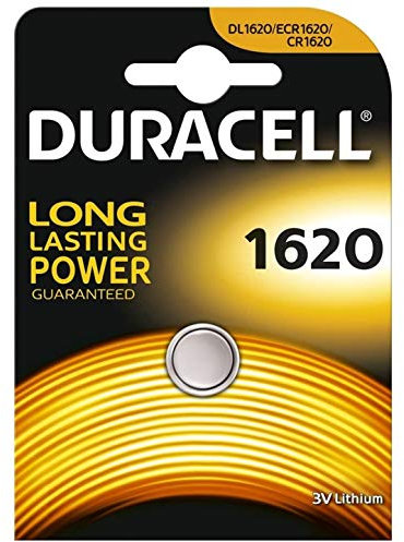 Duracell CR1620 - Pilas de botón de litio (2 unidades, 3 voltios)