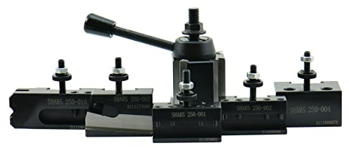 Shars OXA Wedge Type CNC Lathe Quick Change Tool Post 6 PCS Set For 6 - 9 Lathe Swing, Cutoff Tool 4° 202-9460 S
