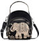 LaRechor Kleine Umhängetasche Handtasche Schultertasche für Damen Tote Tasche Mini Rucksack Nylon Frauentasche (Elefant mit Griff)