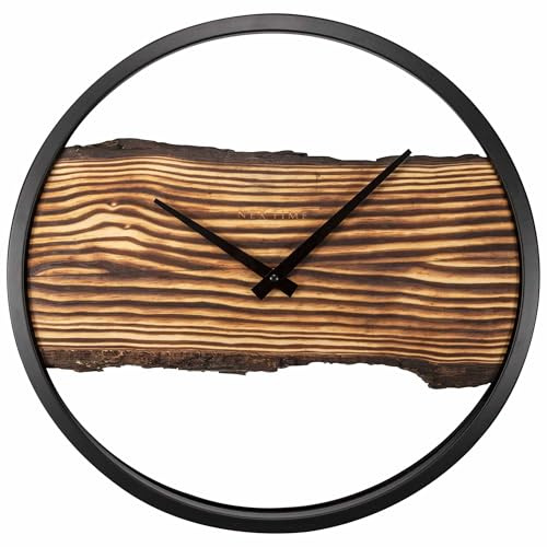 NeXtime 3263BR Wanduhr, Braun, 45cm