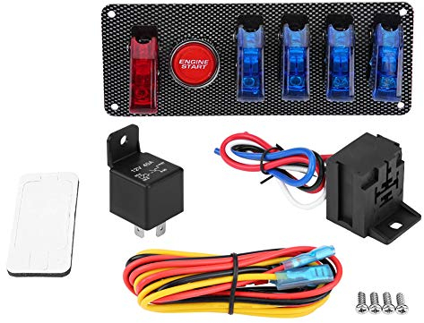 Z¡§1ndschalter 6 in 1 Rennauto Auto Z¡§1ndschalter Panel Motorstart Steuerkit 12V, Z¡§1ndanlage, Z¡§1ndschalter