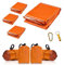 Ninth C Notfall-Decken, 4 Stück, extra große Thermo-Mylar-Folie, Raumdecke, Wärmedecke für Wandern, Outdoor, Überleben, Erste Hilfe (Orange)