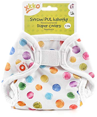 XKKO - Überhose (PUL) - Newborn (2-4 kg) - Aquarell Tupfen