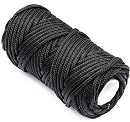 Treccia per veneziana in polipropilene diametro 3 mm. nero 20 mt.