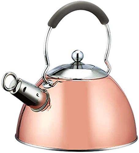 SHISHI Stove top kettle Copper Gold 304 Stainless Steel Ring Pot Gas Cooker Universal Whistle Hot Water Bottle Large Capacity Home Kitchen Jugs Durable and easy to clean