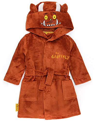 The Gruffalo Dressing Gown Child Kids | Boys Girls Character Cosplay Hood Pjs Robe | Childrens Book Illustrations Bath-robe Merchandise 18-24 Months