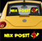 Nix Post lustiger Aufkleber 60X15 cm mit Posthorn für EIN gelbes Auto Postauto Fake Post