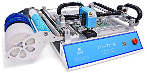 SMD pick and place machine CHMT36VA 29PCS feeders chip mounter, 2 CCD cameras 0402-5050,SOP, QFN, TQFP.