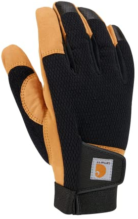 Carhartt Herren Kunstleder, hohe Fingerfertigkeit, berührungsempfindlich, sichere Manschette Handschuhe für kaltes Wetter, Schwarze Gerste, XX-Large