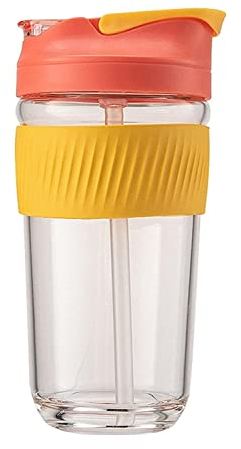 Botella Agua Botella de Agua Botella De Agua De Material Tritan De 380ml/570ml con Taza De Té De Café A Prueba De Fugas con Funda De Silicona Sin BPA Garrafa Agua Botellas de Agua