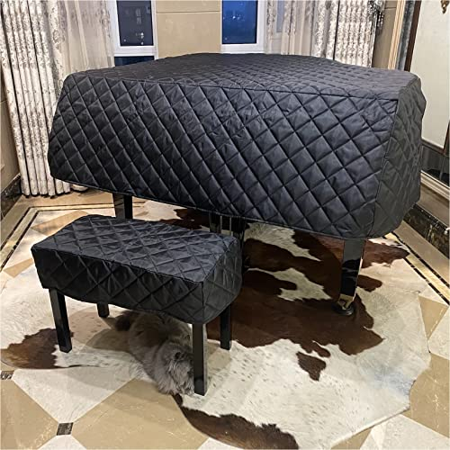 Cutfouwe Flügel Vollständige Klavierdeckel 160Cm/63In,Schwarze Flügel Klavier Abdeckung,Grand Piano Staubdicht Cover,200cm