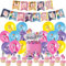 Geburtstag Dekoration 30 Pcs,Partydekoration,Latex Ballon,Cake Topper,Themen Party Dekorationen,für Kinder Geburtstagsfeier Dekoration Luftballons