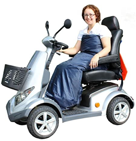 FabaCare Wickeldecke für Rollstuhl und Scooter, Beinschutzdecke, Kniedecke, Polar-Fleece Innenfutter, Wetterfest, Klettverschluss, Größe: L
