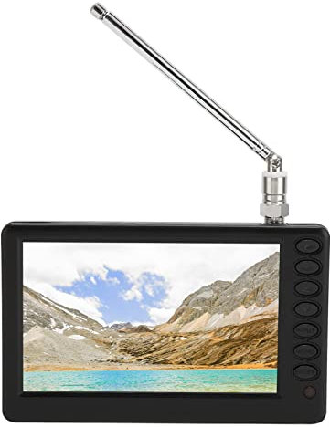 TV Portátil de 5 Pulgadas, 1080P ATSC Pocket Digital Car TV, HD Digital TV TFT LED Mini TV Portable Pocket Digital Television TV Compacta Recargable