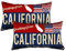 Doraloko California Dekokissenbezug, 30,5 x 50,8 cm, 2 Stück, Kalifornien-Dekor, Geschenk, Souvenir, amerikanische Flagge, Nummernschild, Lendenkissenbezug, Grüße aus dem goldenen Staat (CA, USA) –