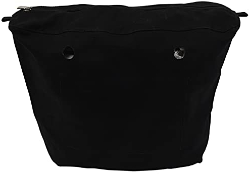 mammals Wasserdichte feste Leinwand Einsatz Innenfutter Einsatz Reißverschluss Tasche für Obag O Bag Bag Schwarz Mini, Schwarz , 33*8*28cm