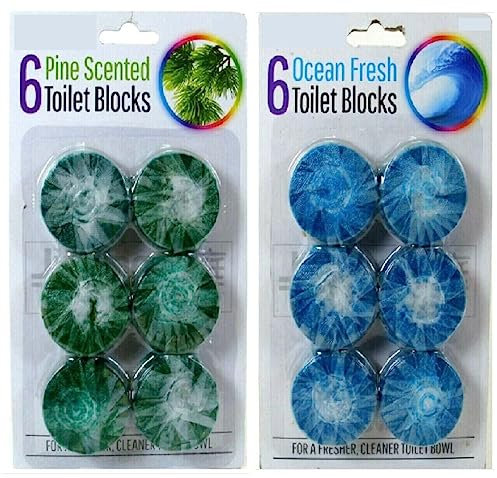Orbitron 12 x Cistern Toilet Blocks BLUE Loo Flush Hygiene Fresh Fragrance Septic Tank