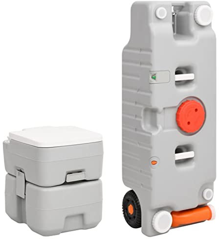 ZEYUAN Caravan Toilet,Campervan Toilet,Van Camping Accessories,Portable Camping Toilet and Water Tank Set