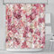 AIBIIN 180 x 180 cm rosa Blumen Duschvorhang, für Hochzeit, Blumenmädchen Damen Badezimmer, Badewanne, Dekoration, langlebig, wasserdicht, mit 12 Haken