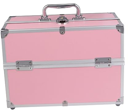 minkissy Kosmetik-organizer-box Reiseetui Hand-make-up-zugkoffer 3 Abschnitte Reise-make-up-tasche
