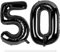 LAPONO Ballons Anniversaire 50 ans Noir, 83cm Helium Ballon Chiffre 5 et 0 Numero Aluminium Ballon Décoration Birthday 50 an pour Homme Femmes de Fêtes D'anniversaires