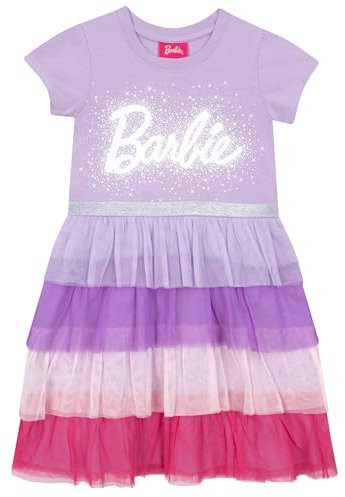 Barbie Vestito Bambina | Vestiti Bambini | Abbigliamento per Ragazze | Viola 8-9 Anni