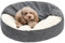 Hundebett Hundekorb Katzenbett Hundekörbchen Mittelgroßes Hundebett für mittelgroße Hunde, waschbares Burrow-Welpenbett mit befestigter Decke, überdachtes Hundehöhlenbett Haustierbett Hundesofa ( Colo