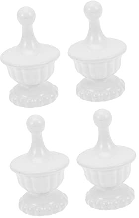 BESTonZON 4 Pz Manopola Ombra pomelli in ottone lampada da tavolo arredamento d'epoca paralume tappi a vite leggeri in metallo decorazione della lampada rami decorare coperchio superiore