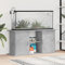 DJEKA Aquariumständer Aquarium unterschrank Aquarienschrank Schrank Aquarium Tisch Holzwerkstoff-Betongrau-121 x 41 x 58 cm