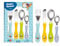 Trötsch Kinderbesteck - 4-teilig mit Namensgravur - Silber, Edelstahl, Rostbeständig, Lässig, Spülmaschinenfest, 1 Set, 4 Teile