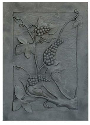 Placa de hierro fundido para chimenea decoración UVA cm 50 × 70 H SP. 1 cm DS