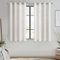 MRTREES Gardinen Leinenoptik mit Ösen Fenster Wohnzimmer 2er Set, 160cm Lang, 140cm Breit, Vorhänge Leinen Schlafzimmer Halbtransparent Landhausstil, Linen Curtains Elfenbeinweiß