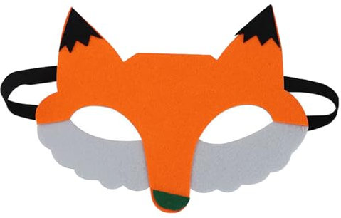 Jtnohx Filz Tiermasken, 10 Stück Halloween Maske für Kinder, Tier Kostüm für Geburtstag Party Supplies(Fuchs Masken)