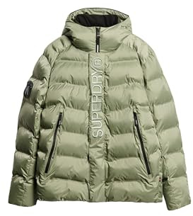 Superdry Herren City Steppjacke mit Kapuze und Grafik