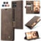 owlhold Handyhülle für Samsung Galaxy S23 Ultra Hülle Premium Lederhülle Weiches Vintage-Nubukleder Faltbare Ständer Schutzhülle Kartenfach Standfunktion klapphülle Samsung S23 Ultra 5G -Kaffee