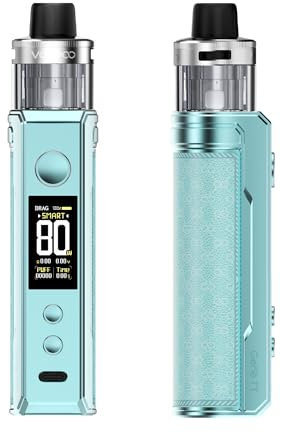 VOOPOO Drag X2 Pod System,5 ml PnP Cartridge,80 W 18650 Battery(Nicht im Lieferumfang enthalten),Nicotine-Free Product (Snow Blue)