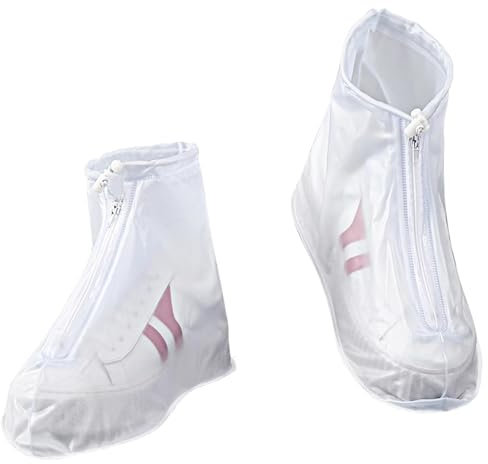Ceeyoll 2 Paar wasserdichte Überschuhe, wasserdichte Überschuhe mit Reißverschlüssen, wiederverwendbare Überschuhe,Das Set ist in XL und XXL erhältlich, geeignet für regnerische und schlammige Straßen