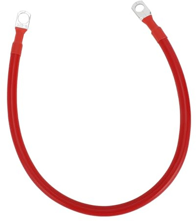 RATCHROLL Universal Batterie-Wechselrichter-Kabel Rot Verzinntes Kupfer | 1 Stk, 3/8 Lug, 5/16 Lug, 1,5FT Kabellänge, 4 AWG, -40°C~+105°C, 450V/750V, Für Autos, Wohnmobile, Boote