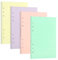 FYY 4 Packungen A5 Papier Linie,Farbe A5 Refill Paper 160 Blätter (320 Seiten) für 6 Ring Binder Notizbuch,Nachfülleinlagen für Filofax A5,Notizen,Tagbuch,Skizze,DIY,Bullet Journal,Malerei (Linie)