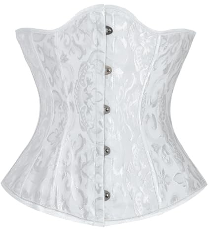 OPLERT Women's Underbust Satin Lace Up Corset, Underbust Waist Cincher, Top Shaper, Bustier