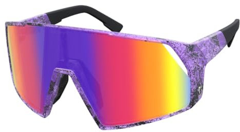Scott Pro Shield Wechselscheiben Fahrrad Brille lila/schwarz/Teal Chrome