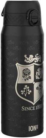 British & Irish Lions Rugby x Ion8 Sports Borraccia termica con cannuccia rimovibile, 750 ml, a prova di perdite, isolamento sottovuoto, niente come i leoni