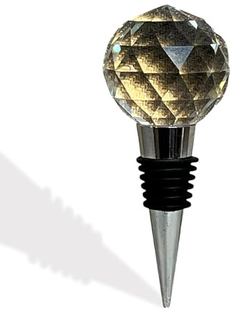 Decorative Shaped Top Bottle Plug – Durable, Reusable, Airtight Seal for Freshness, Ideal for Home, Kitchen (Disco Ball - Silver)