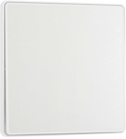 BG Electrical Single Intermediate Wall Light Switch, Edge-to-Edge Rocker, Screwless Appearance, Round Edges, Evolve, Pearlescent White, 20A, 16AX, PCDCL13EW