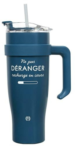 Mug de transport thermo réactif 1.2 L collection LOS ANGELES Ne pas déranger bleu