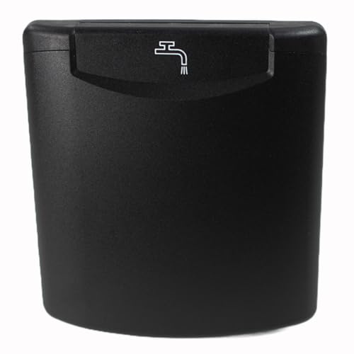 Wasser Einfüllstutzen Deckel Schwarz - Wohnmobil Wohnwagen Boot Van - 144x129mm Ersatzdeckel mit Magnet & Feder - Made in Germany - UV Beständig