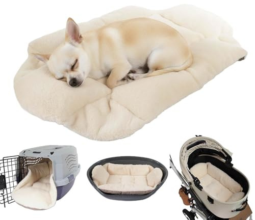 Helen's Pet Bed Dog Crate Cushion ComfortNest, Faux Fur, Ivory, XS | Cozy from Every Side • Warm Faux Fur • Secure Comfort